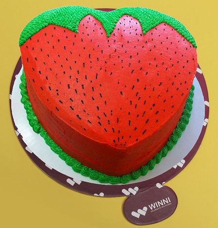 Strawberry Cake In Fruit Shape