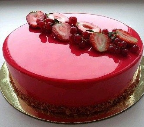 Strawberry Glaze Cake