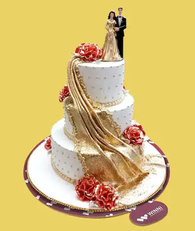 Elegant Indian Wedding Cake - Decorated Cake by It Takes - CakesDecor