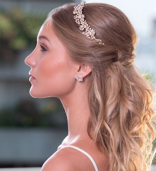 Princess Inspired Half Up Half Down Wedding Hairstyles