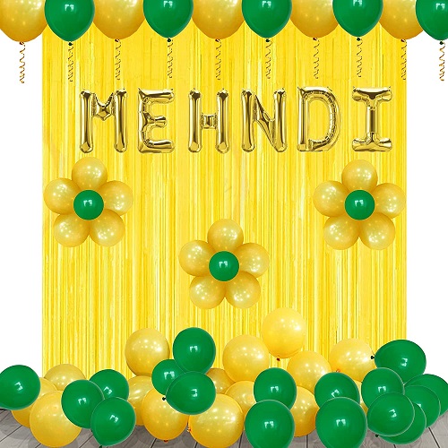 Balloon Decoration For Mehndi Function