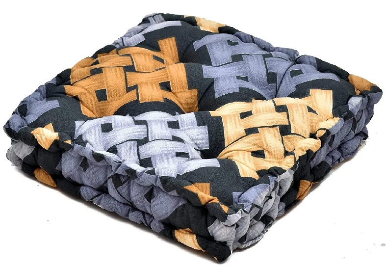COZY FURNISH Checkered Square Floor Pillow