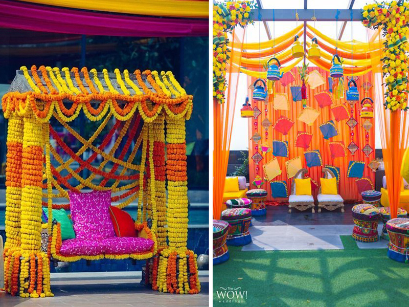 Simple Mehndi Ceremony Decoration Ideas At Home