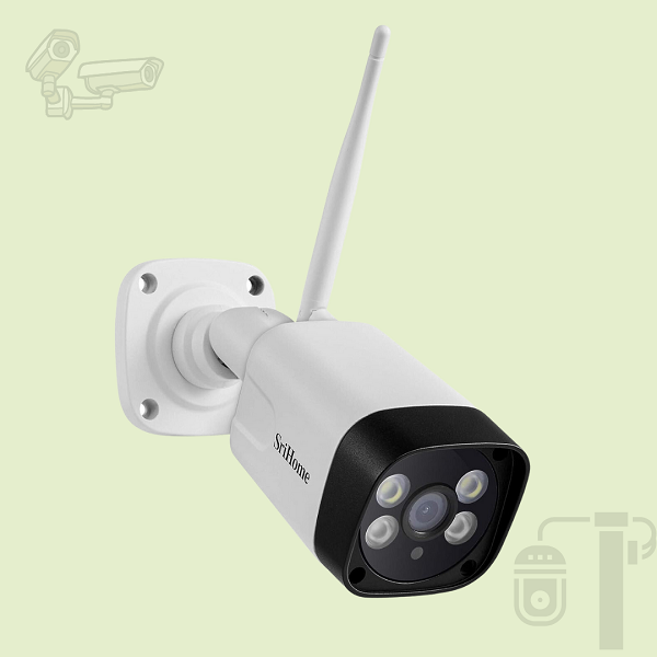Srihome SH035 Wireless WiFi 3MP Full HD 1296p Waterproof Outdoor IP Security Camera