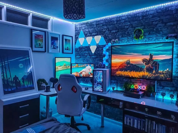 The Cool Blue Gaming Room