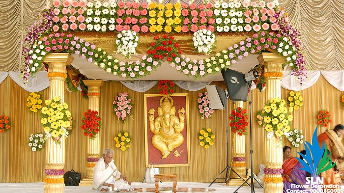 simple wedding stage decoration at home 