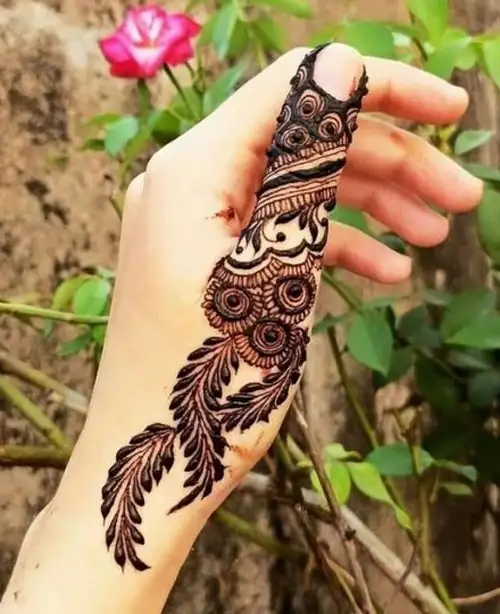 Woman with Henna Tattoos on Hands Traditional Mehndi Ornament Stock Photo   Image of ethnic drawing 223662294