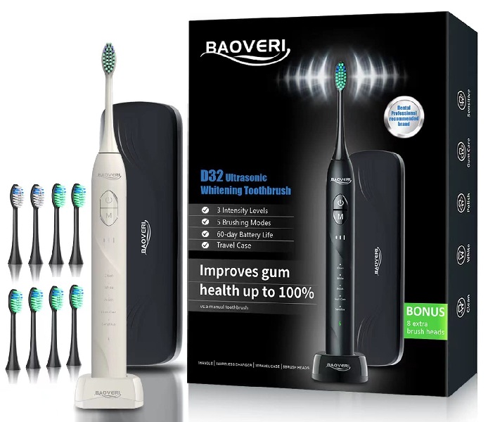 BAOVERI Sonic Electric Toothbrush for Adults