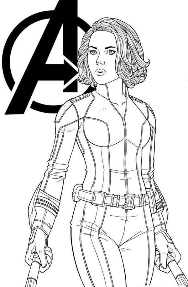 Black Widow Picture To Color