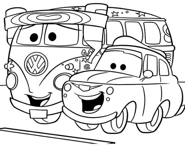 Cars 2 Colouring Page