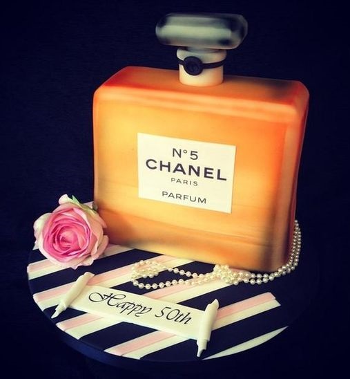 Branded Perfume Gift Birthday Cake For Girls With Name