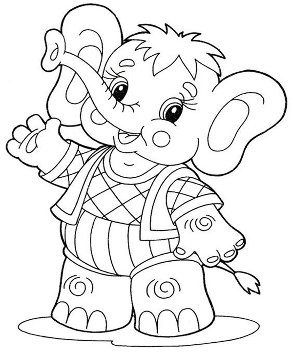 Cute fun elephant
