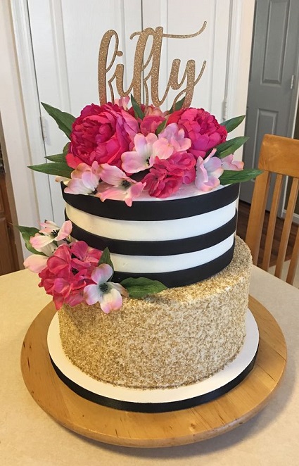 simple 50th birthday cake 
