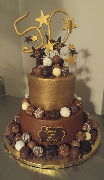 Dark Chocolate Truffle Cake - 50 Year – Bookmycake