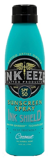INK-EEZE Tattoo Sunscreen Spray SPF 50