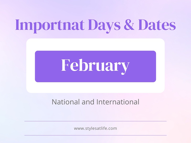 Important Days And Dates In February