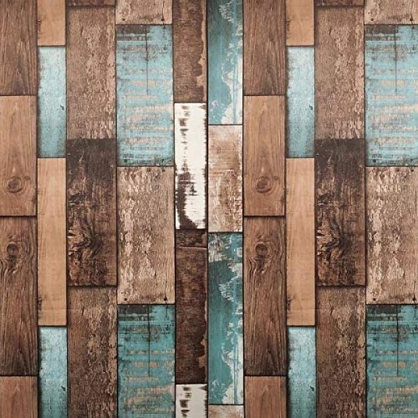 Jaamso Royals Vintage Distressed Vinyl Home Decor Self-Adhesive Peel and Stick Multicolor Wallpaper