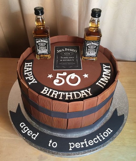 50th birthday cake with photo 