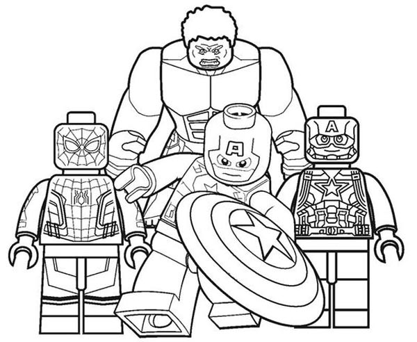 Lego Avengers Coloring Sheet