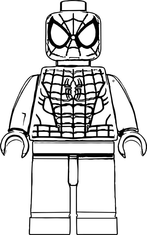 Lego Spiderman Coloring Page