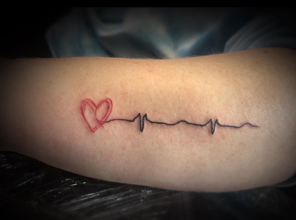 Top 97+ about love heartbeat tattoo super cool .vn