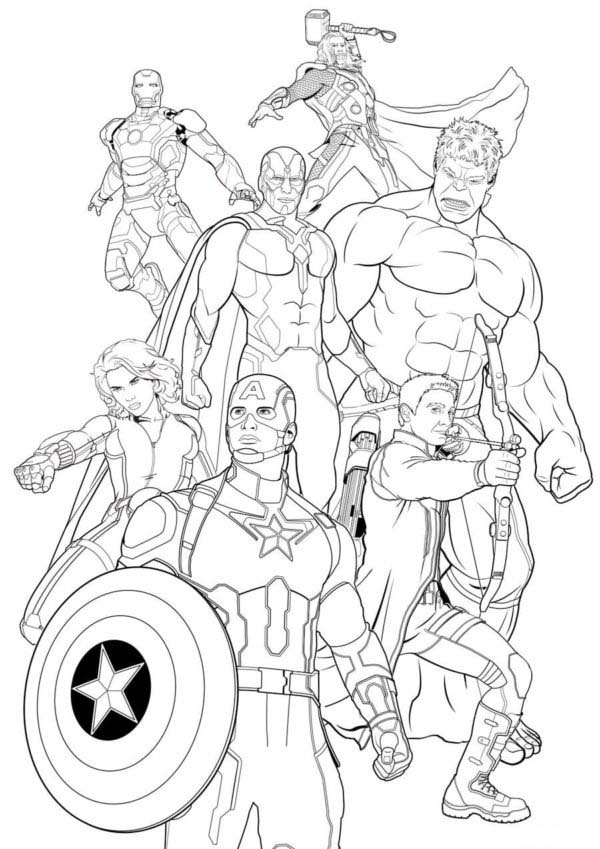 Avengers Pen and Ink Illustration - Etsy