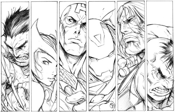 Marvel Avengers Drawing Page