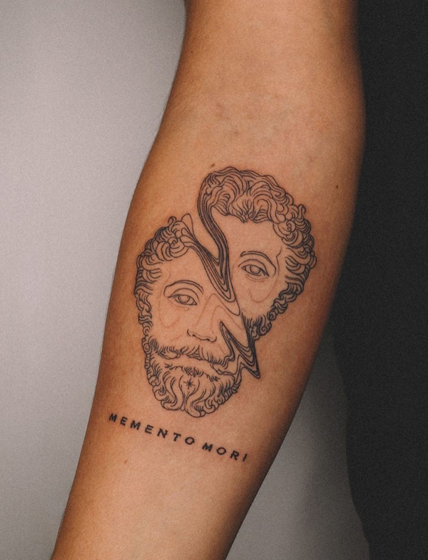 Memento Mori Faces Tattoo