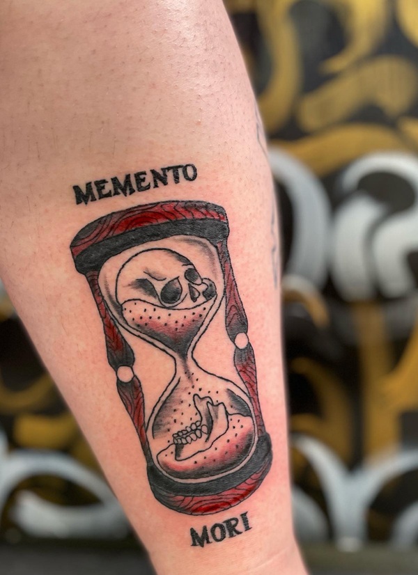 Memento Mori Hourglass Tattoo