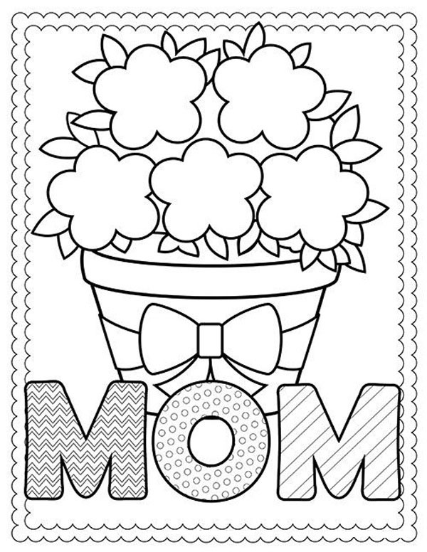 Preschool Mother's Day Coloring Page