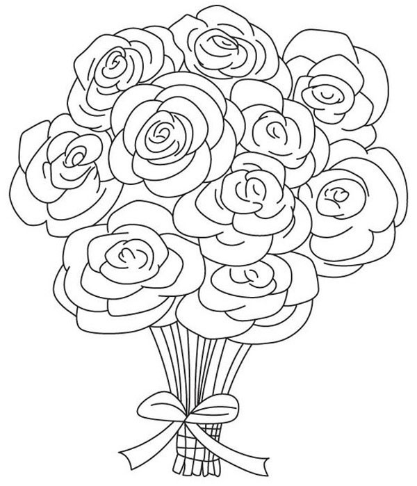Simple Rose Flower Coloring
