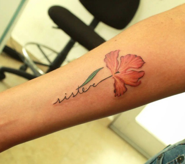 Sister Tattoo Images With A Flower