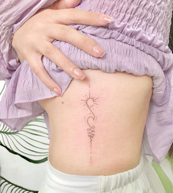 Lotus | unalome ❤️ (Upper tattoos are fully healed) #tattoo #spinetatt... |  TikTok