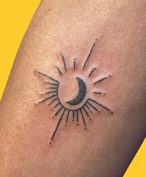 Sun And Moon Tattoo Drawing