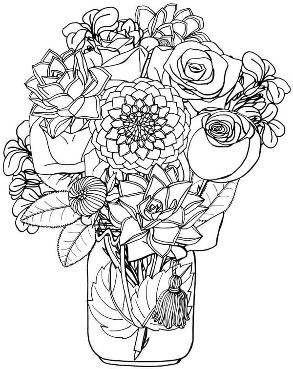 Sunflower and Rose Coloring