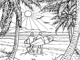 15 Blissful Beach Coloring Pages for Kids of all Ages