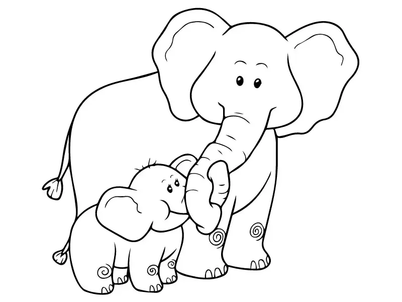 coloring pages of elephant