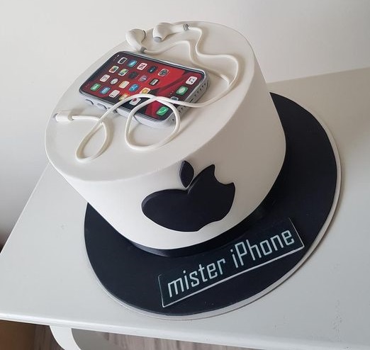 iPhone 8 theme customized fondant cake | Themed cakes, Emoji birthday cake,  Cake