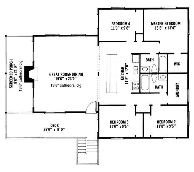 1600 Sqft House Plans with Four Bedrooms