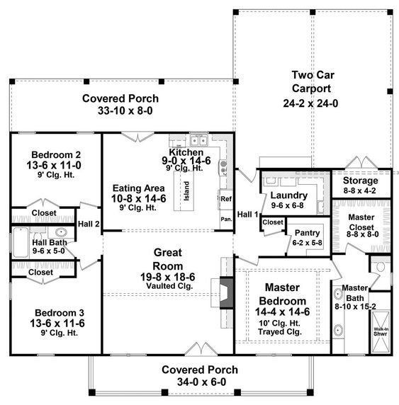 1800 Sqft Three Bhk Farmhouse Style House Plan