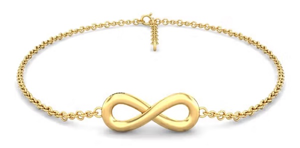 Light Weight Gold Infinity Anklets