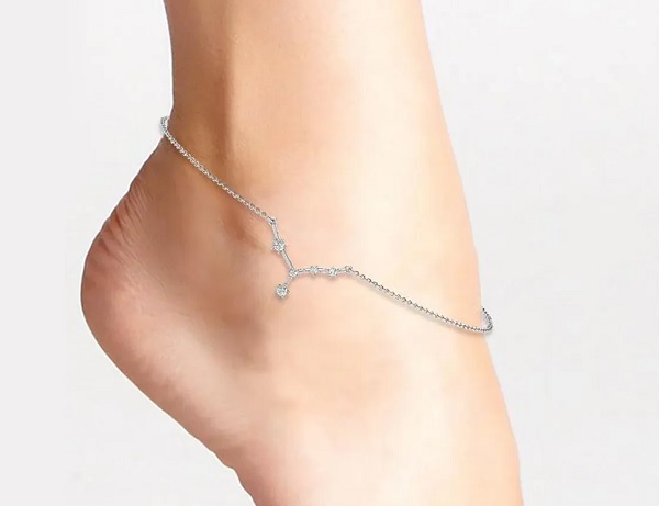 White Gold Diamond Anklet