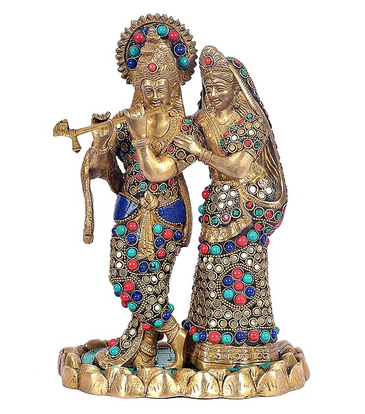 AONA Brass Radha Krishna Idol