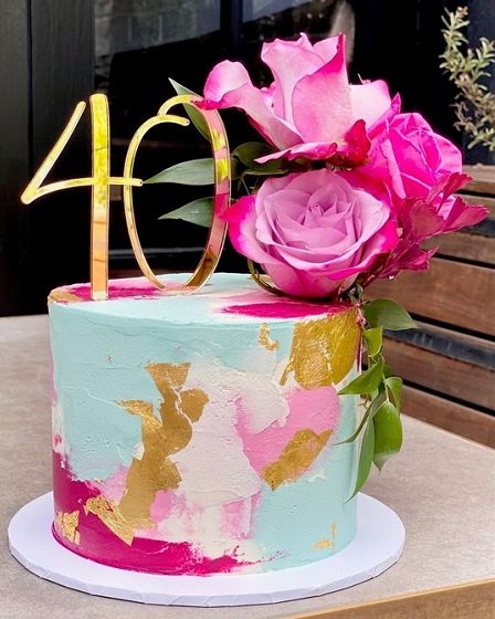 gorgeous modern female modern birthday cake 