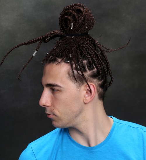 Men's Braided Hairstyle, Man S Head With Hairstyle, Cornrow Stock Photo,  Picture and Royalty Free Image. Image 139647182.