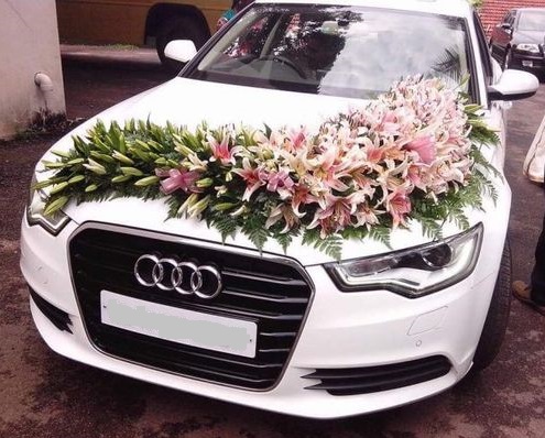 wedding car decoration simple 