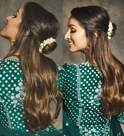 Hairstyles With Anarkali Dress 21