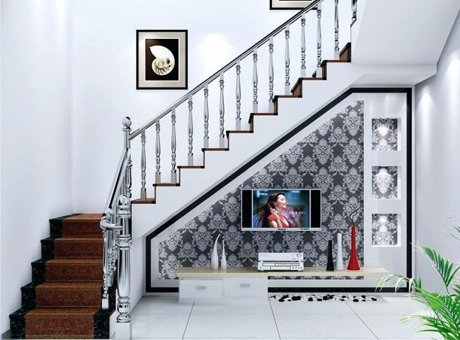 Living Room Staircase Design