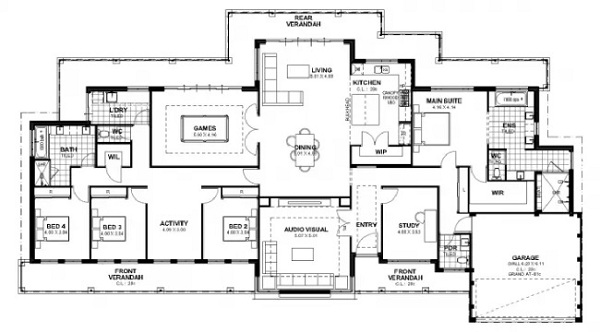 Large Farmhouse Plan with a Garage