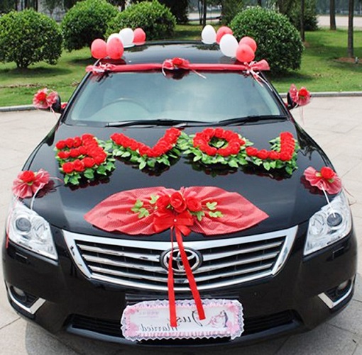 beautiful car decorations for wedding 